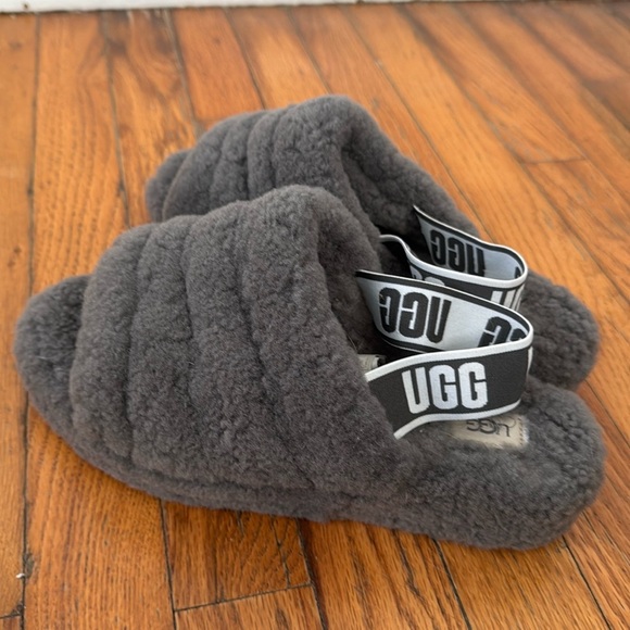 UGG Shoes - Ugg gray fluff yeah slippers 9